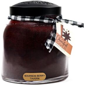 A Cheerful Giver - Bourbon Berry Tavern - 34oz Papa Scented Candle Jar with Lid - Keepers of The Light - 155 Hours of Burn Time, Gift for Father's Day, Red in Kuwait
