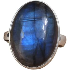 Natural Blue Labradorite 925 Sterling Silver Handmade Statement Boho Ring Labradorite Gift Jewelry For Women in Kuwait