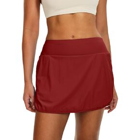 MEIVSO Womens High Rise Golf Skirt Smooth Tennis Skort with Pockets in Saudi Arabia