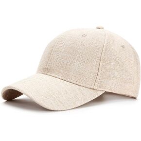 Mens Summer Linen Baseball Cap Flax Baseball Hat Large Breathable Dad Hat Outdoor Sports Golf Hat in Saudi Arabia