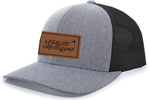 قبعة سائق الشاحنة من Trenz Shirt Company للرجال من Golf Legalize Mulligans Golfing Lucky المحفورة من الجلد بشبكة خلفية in Kuwait