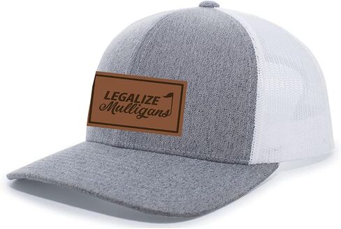 قبعة سائق الشاحنة من Trenz Shirt Company للرجال من Golf Legalize Mulligans Golfing Lucky المحفورة من الجلد بشبكة خلفية in Kuwait