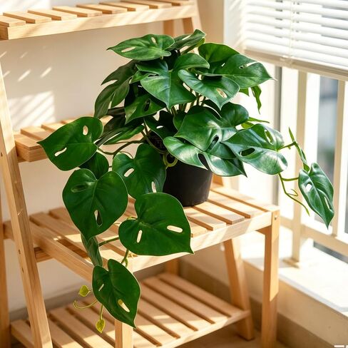 Fake Pothos Plants Indoor with Pots, Realistic Small Artificial Trailing Vines, Faux Ivy Hanging Plant, Fake Potted Plants for Home Shelf Bathroom Office Decor, Artificial House Plants-White and green in Saudi Arabia