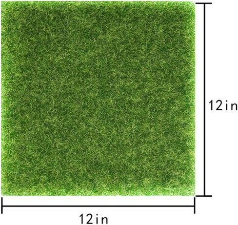 1 Packs Fake Grass for Crafts Artificial Garden Grass for Dollhouse 12 X 12 Inches Miniature Ornament Garden Dollhouse DIY Grass in Saudi Arabia