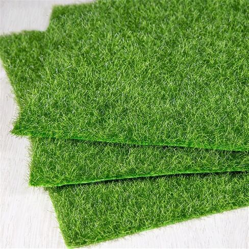 1 Packs Fake Grass for Crafts Artificial Garden Grass for Dollhouse 12 X 12 Inches Miniature Ornament Garden Dollhouse DIY Grass in Saudi Arabia