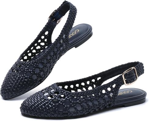Woven Ballet Flats Mary Jane Shoes Women Mesh Ballerina Flats Dressy Round Closed Toe Spring Summer Shoes Casual in Saudi Arabia