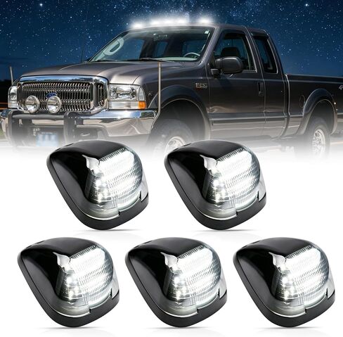 5PCS LED Cab Roof Marker Lights White Top Clearance Running Lamps Compatible with Ford 1999-2016 F-250 F-350 F-450 F-550 F650 F750 Super Duty in Kuwait