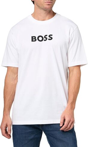 تي شيرت قطني بشعار مركز منقوش للرجال من BOSS in Kuwait