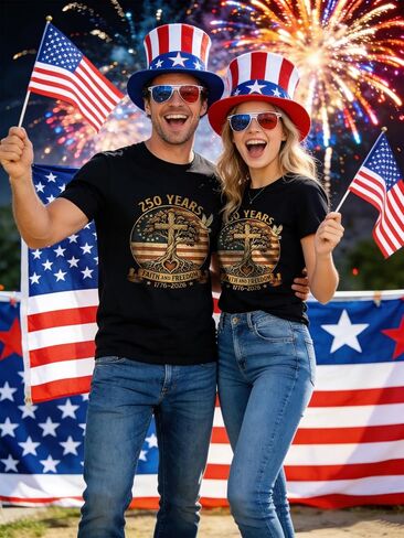 250 Years Faith and Freedom USA 250th Anniversary T Shirt, Patriotic Christian Independence Day July 4th 2026 Tee (T7Black,XL) in Saudi Arabia