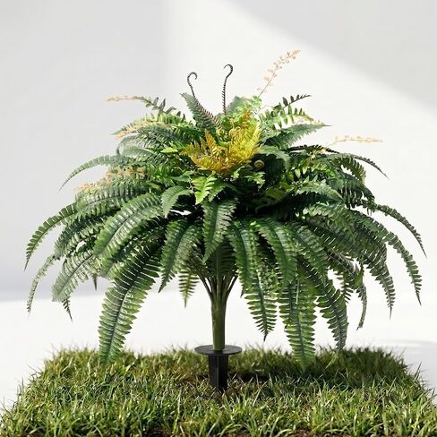 50" Large Fake Fern Artificial Ferns for Outdoors,100 Fronds Realistic Artificial Boston Ferns Bush Plant for Indoor Garden Porch Decor (Lifelike,UV Resistant,No Maintenance) in Saudi Arabia