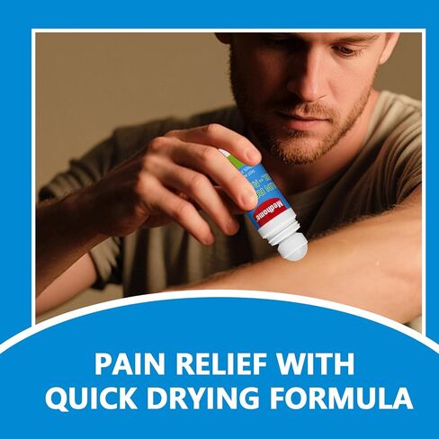 Pain Relief Roll On, Travel Size Pain Reliever, for Knee, Neck, Hip, Joint, Shoulder, Arthritis Pain Reliever, Fast Acting & Long Lasting Formula, Roll On Menthol Gel 2.5 oz (Pack of 1) in Saudi Arabia