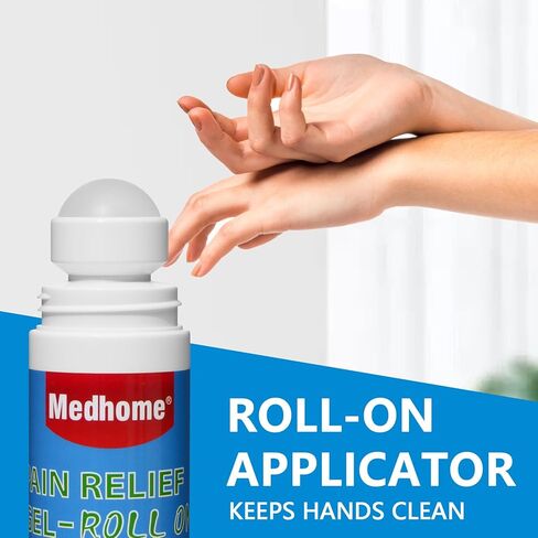 Pain Relief Roll On, Travel Size Pain Reliever, for Knee, Neck, Hip, Joint, Shoulder, Arthritis Pain Reliever, Fast Acting & Long Lasting Formula, Roll On Menthol Gel 2.5 oz (Pack of 1) in Saudi Arabia