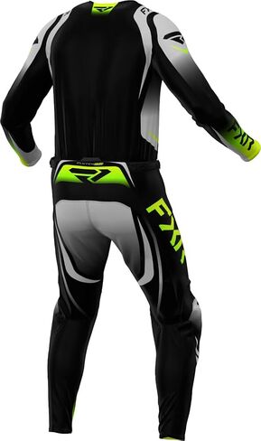 FXR Clutch Pro MX Jersey Soft Moisture-Wicking Drop Tail Hem Black/Grey/HiVis - Large in Kuwait