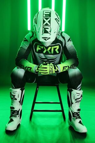 FXR Clutch Pro MX Jersey Soft Moisture-Wicking Drop Tail Hem Black/Grey/HiVis - Large in Kuwait