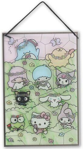 Open Road Brands Hello Kitty and Friends Round Hanging Acrylic Wall Decor | Cute Hello Kitty Wall Art for Home in Kuwait