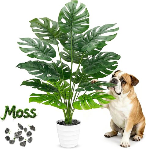 Der Rose Tall Fake Plants 28" Artificial Potted Tropical Faux Plants Banana Tree Indoor for Home Office Living Room Balcony Decor in Saudi Arabia