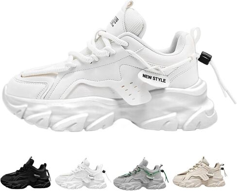 Men's Fashion Retro Chunky Sneakers Stylish Y2K Dad Shoes Casual Comfortable Non Slip Versatile Athletic Shoes in Saudi Arabia
