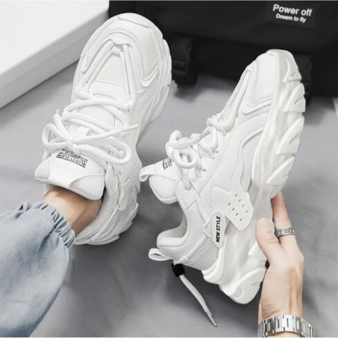 Men's Fashion Retro Chunky Sneakers Stylish Y2K Dad Shoes Casual Comfortable Non Slip Versatile Athletic Shoes in Saudi Arabia