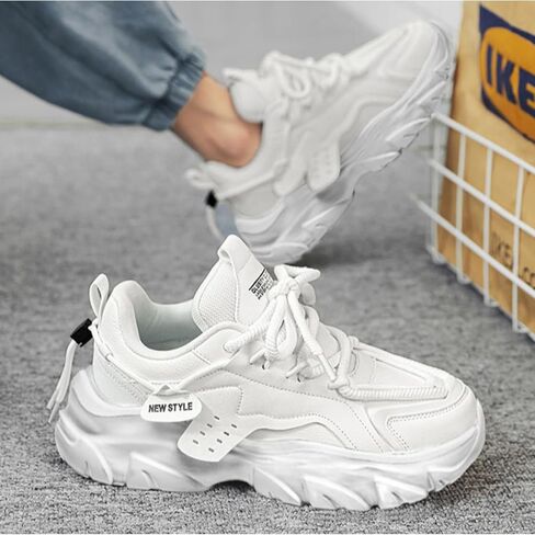 Men's Fashion Retro Chunky Sneakers Stylish Y2K Dad Shoes Casual Comfortable Non Slip Versatile Athletic Shoes in Saudi Arabia