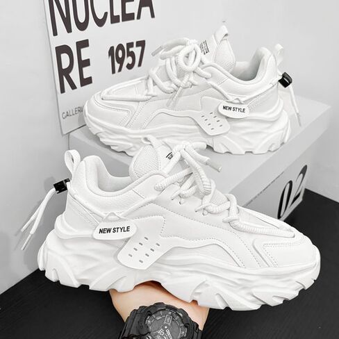 Men's Fashion Retro Chunky Sneakers Stylish Y2K Dad Shoes Casual Comfortable Non Slip Versatile Athletic Shoes in Saudi Arabia
