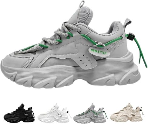 Men's Fashion Retro Chunky Sneakers Stylish Y2K Dad Shoes Casual Comfortable Non Slip Versatile Athletic Shoes in Saudi Arabia