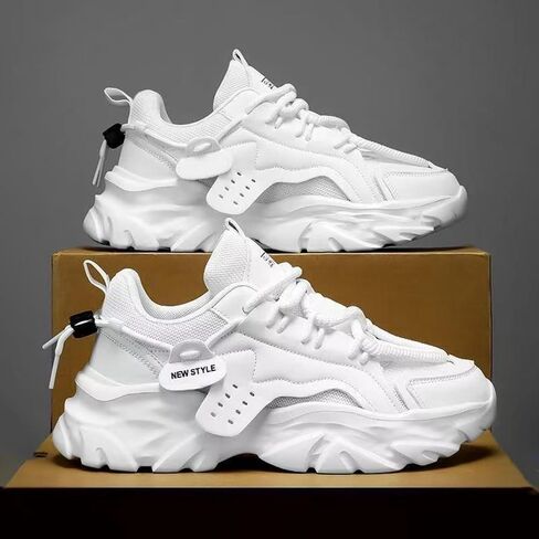 Men's Fashion Retro Chunky Sneakers Stylish Y2K Dad Shoes Casual Comfortable Non Slip Versatile Athletic Shoes in Saudi Arabia