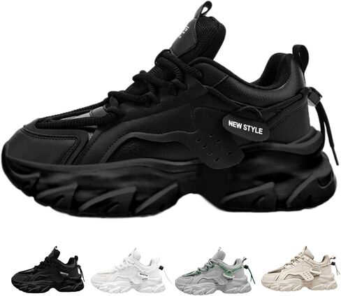 Men's Fashion Retro Chunky Sneakers Stylish Y2K Dad Shoes Casual Comfortable Non Slip Versatile Athletic Shoes in Saudi Arabia