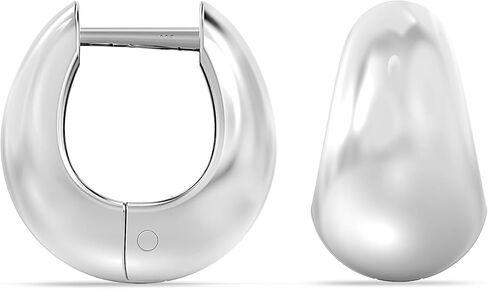 925 Sterling Silver Post Hoop Earrings for Women Teen | Lightweight Small Huggie Hoops Earring | Size 13mm in Saudi Arabia