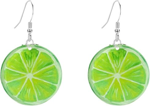 Statement Creative Funny Lifelike Fruits Tomato Kiwi Orange Watermelon Grapefruit Earrings Acrylic Earrings for Women in Saudi Arabia