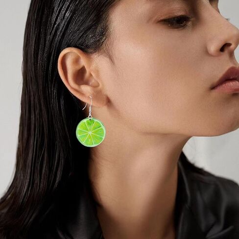 Statement Creative Funny Lifelike Fruits Tomato Kiwi Orange Watermelon Grapefruit Earrings Acrylic Earrings for Women in Saudi Arabia