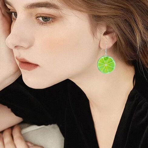Statement Creative Funny Lifelike Fruits Tomato Kiwi Orange Watermelon Grapefruit Earrings Acrylic Earrings for Women in Saudi Arabia