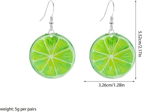 Statement Creative Funny Lifelike Fruits Tomato Kiwi Orange Watermelon Grapefruit Earrings Acrylic Earrings for Women in Saudi Arabia