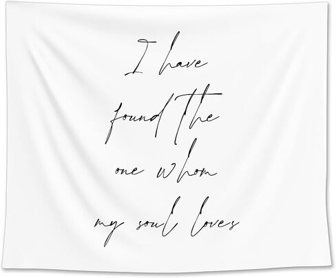 EGBTL Christian Wedding Tapestry, Engagement Wall Tapestry for Bedroom, Bible Verse I Have Found the One Whom My Soul Loves Wedding Party Tapestries Wall Hanging Decor for Bridal Shower, 50x60 Inches in Saudi Arabia