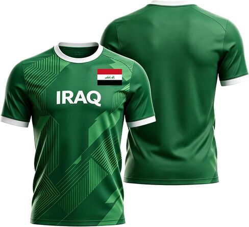العراق 2026 كرة القدم تي شيرت العلم، العراق لكرة القدم جيرسي للرجال in Kuwait