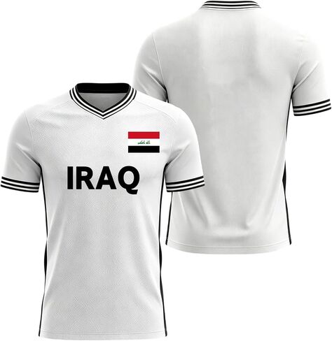 العراق 2026 كرة القدم تي شيرت العلم، العراق لكرة القدم جيرسي للرجال in Kuwait