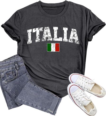 Womens Italia Shirt Italian Flag T-Shirts Gifts for Italia Trip in Saudi Arabia