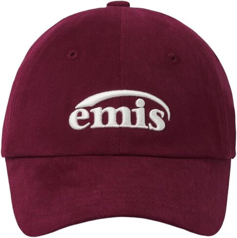 Baseball Cap Logo Adjustable Unisex Casual Streetwear Hat Burgundy in Saudi Arabia