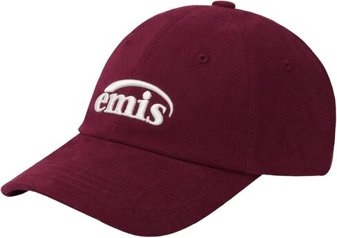 Baseball Cap Logo Adjustable Unisex Casual Streetwear Hat Burgundy in Saudi Arabia