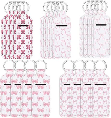 20 Pcs Lipstick Holder Keychains Set Portable Lipstick Lip Gloss Holder Keychain Sleeve Pouch for Women in Saudi Arabia
