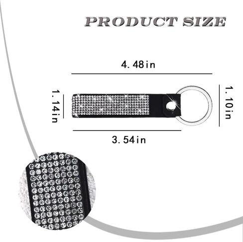 Bling Rhinestone Wristlet Keychain Wrist Lanyard Extended Wristlet Keychain Accessories for Girls Women, Wrist Strap Car Key Ring Strap for Phone Wallet Cameras Keys in Saudi Arabia