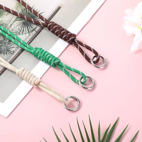 Paracord Braided Keychain Handwoven Rope Keychain Knot Lanyard Keyring for Handbag Braided Rope Charms for Purse Handmade Key Chain Purse Hanging Ornament Backpack Decoration Accessories in Saudi Arabia