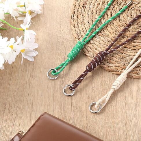 Paracord Braided Keychain Handwoven Rope Keychain Knot Lanyard Keyring for Handbag Braided Rope Charms for Purse Handmade Key Chain Purse Hanging Ornament Backpack Decoration Accessories in Saudi Arabia