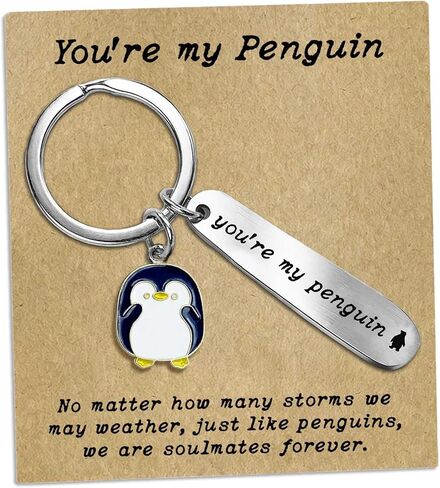 You're My Penguin Keychain, Love Charm, Valentine's Gift, for Wedding Anniversary, Penguin Keychain for Boyfriend in Saudi Arabia
