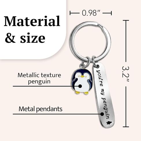 You're My Penguin Keychain, Love Charm, Valentine's Gift, for Wedding Anniversary, Penguin Keychain for Boyfriend in Saudi Arabia
