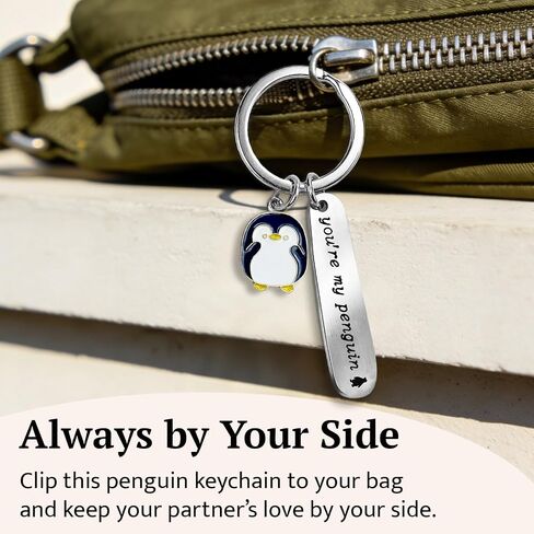 You're My Penguin Keychain, Love Charm, Valentine's Gift, for Wedding Anniversary, Penguin Keychain for Boyfriend in Saudi Arabia