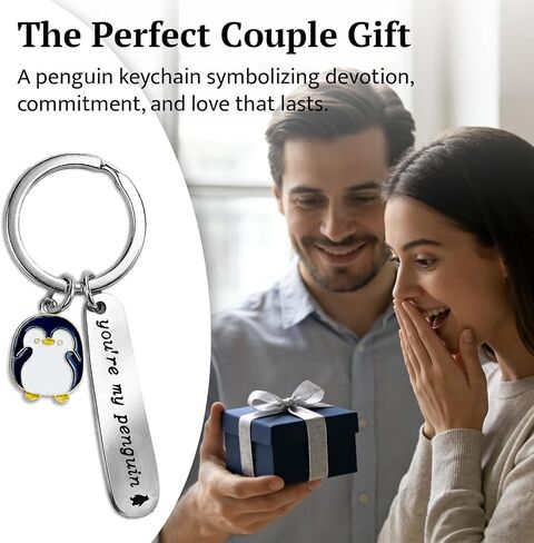 You're My Penguin Keychain, Love Charm, Valentine's Gift, for Wedding Anniversary, Penguin Keychain for Boyfriend in Saudi Arabia