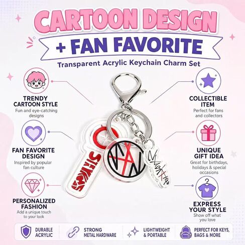 SKZ Merch Acrylic Keychain for Stray Kids Fans in Saudi Arabia