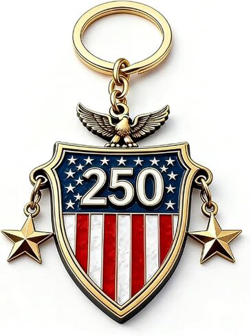 250th Anniversary USA Commemorative Keychain, 250s US Birthday Independence Day Collection Accessories in Saudi Arabia