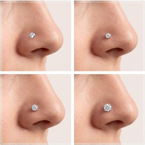 16G Flat Back Stud Earrings for Women Men, 316L Stainless Steel Internal Thread Tragus Helix Cartilage Conch Nose Medusa Piercing Jewelry 6/8/10/12mm Bar Piercing Jewelry with Taper Piercing Needles in Saudi Arabia