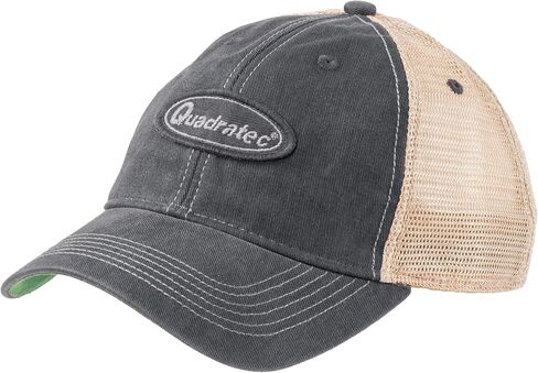 Quadratec Old Favorite Adjustable Trucker Patch Cap - Vintage Washed Cotton Twill Mesh Back Snapback Hat in Saudi Arabia